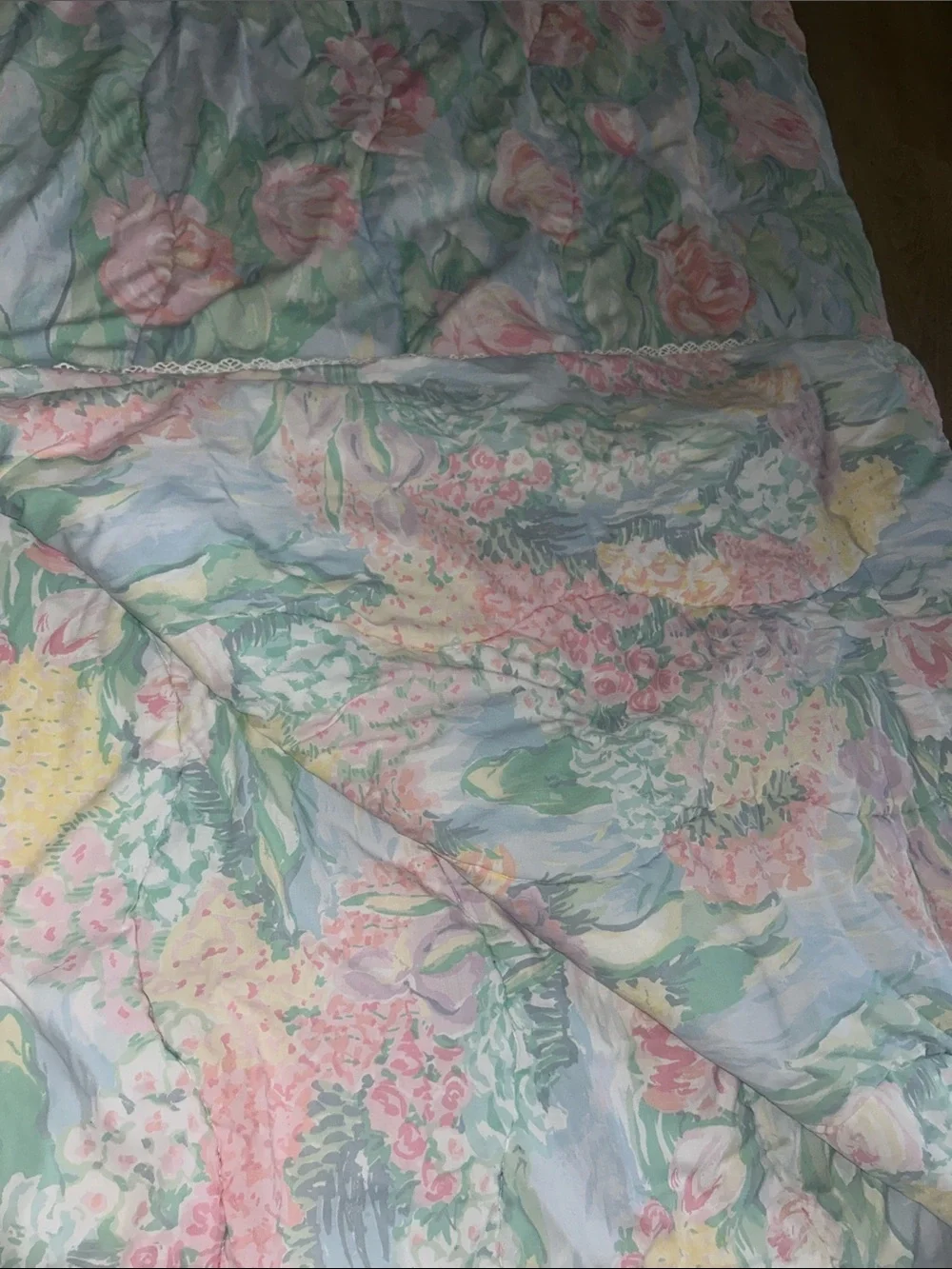 🪻Vintage Martex Atelier Monet Water Lilies Comforter reversible F/Q Comforter